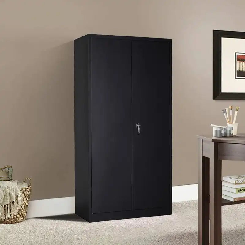 GREATMEET 70.8" Steel Locking Storage Cabinet with Locking Doors and Adjustable Shelves for Garage, Office