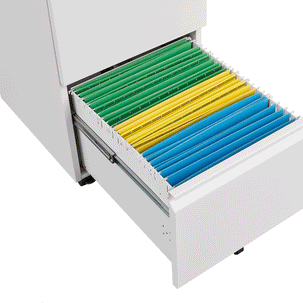 Greatmeet 2 Drawer File Cabinet on Wheels, Home Office Mobile Under Desk with Lock, Vertical Files Drawers for Legal/Letter/A4,Fully Assembled