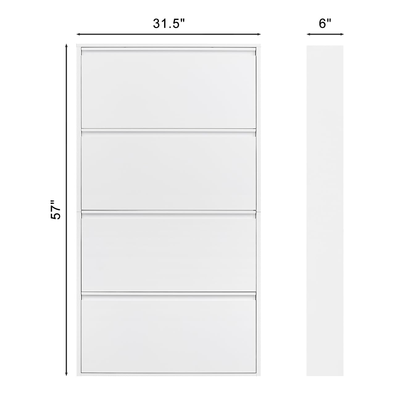 GREATMEET Shoe Storage Cabinet with 3 Flip Drawers, Wall Mount Metal Shoe Organizer for Entryway, Flip Drawer Steel Shoe Rack Cabinet for Indoor Shoe Storage