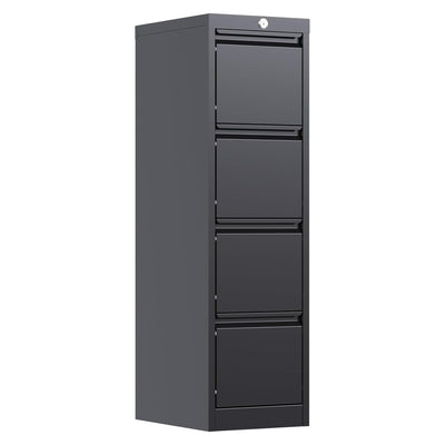GREATMEET 4 Drawer File Cabinet, 4 Drawer Metal File Cabinet with Lock, Locking Black File Cabinets for Home Office A4 Letter/Legal Size GREATMEET 4 Drawer File Cabinet, 4 Drawer Metal File Cabinet with Lock, Locking Black File Cabinets for Home Office A4 Letter/Legal Size