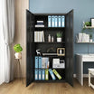 GREATMEET 72" Metal Storage Cabinet 2 Locking Doors Multi-Purpose for Garage, Office