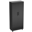 Greatmeet 71" H Metal Garage Storage Cabinet with Wheels and Lock, Heavy Duty Rolling Tool Cabinet with 4 Adjustable Shelves (180 lbs Each), 3 Point Locking Security for Garage, Workshop, Office, Black