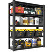 Greatmeet 78" 5-Tier Adjustable Heavy Duty Storage Shelving Unit with Pegboard, Industrial Metal Rack for Garage, Warehouse, Kitchen &Office