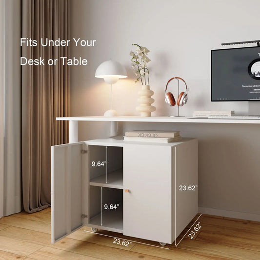 Metal Mobile Printer Table 7 #white #standard