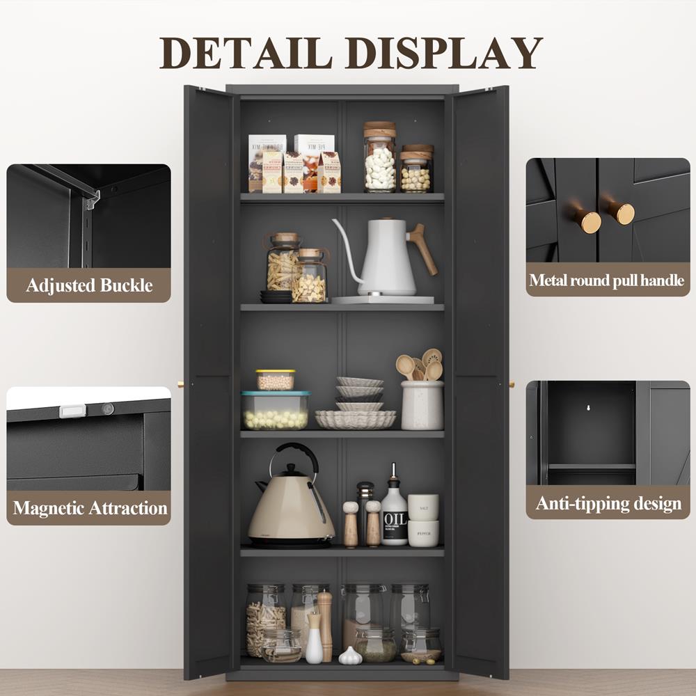 Greatmeet Kitchen Pantry Storage Cabinet, Tall Pantry Cabinet
