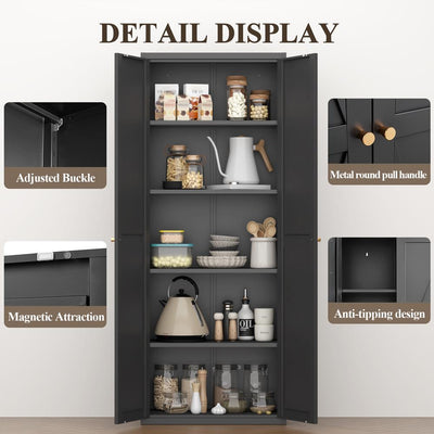 Greatmeet Kitchen Pantry Storage Cabinet, Tall Pantry Cabinet
