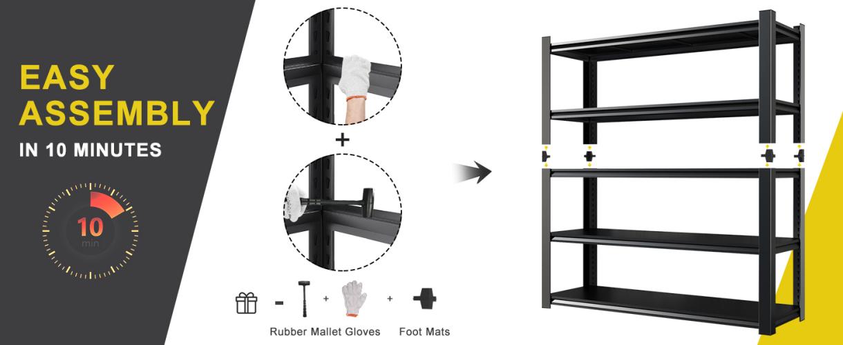 Four Layer Shelving Unit Assembly Manual