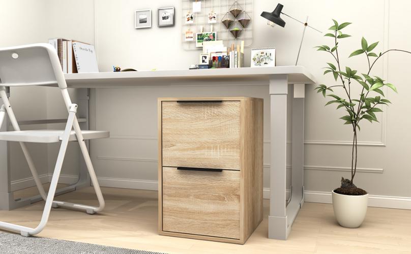 How to install a wooden two-drawer cabinet？
