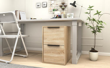 How to install a wooden two-drawer cabinet？