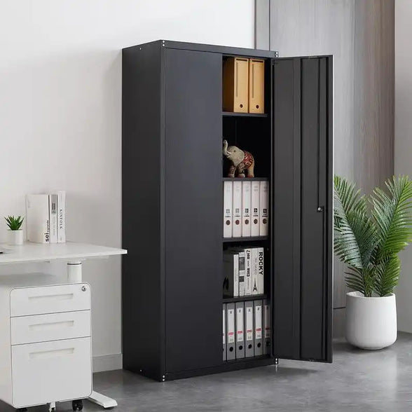 GREATMEET 70.8" Steel Locking Storage Cabinet with Locking Doors and Adjustable Shelves for Garage, Office