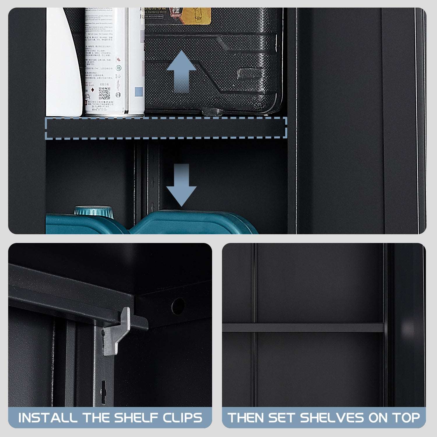 【Matching Shelves】Wide Steel Shelving Units for Brand Greatmeet Garage Wall Cabinets