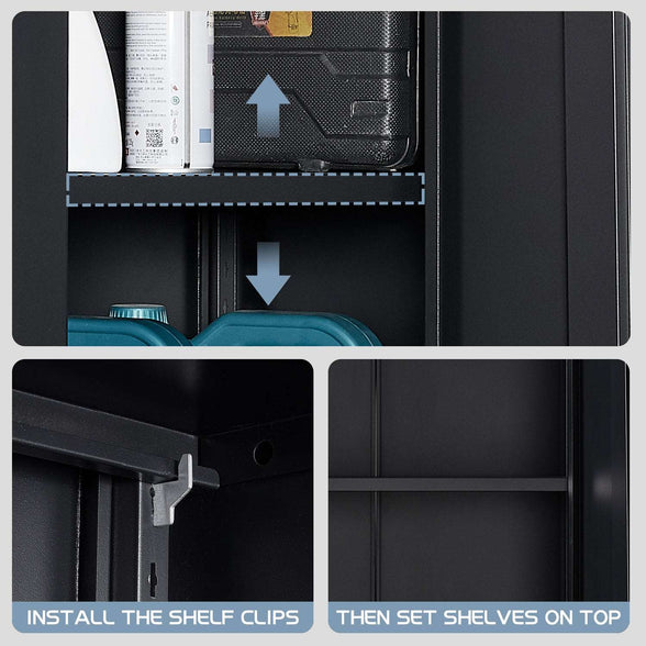 【Matching Shelves】Wide Steel Shelving Units for Brand Greatmeet Garage Wall Cabinets