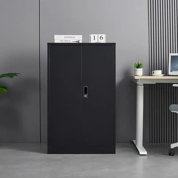 GREATMEET Locking Metal Cabinet, Steel Cabinet with Doors for Office,Home,Garage,Kitchen