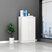 GREATMEET Locking Metal Cabinet, Steel Cabinet with Doors for Office,Home,Garage,Kitchen