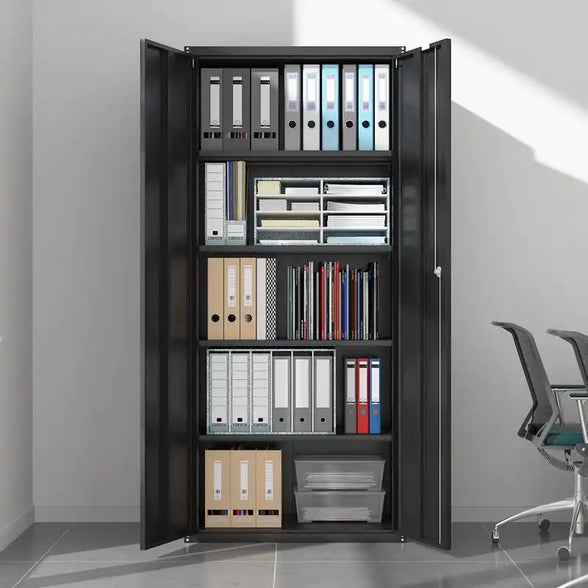 GREATMEET 70.8" Steel Locking Storage Cabinet with Locking Doors and Adjustable Shelves for Garage, Office