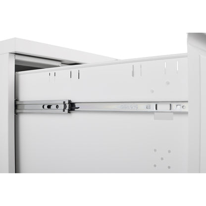Greatmeet 2 Drawer File Cabinet on Wheels, Home Office Mobile Under Desk with Lock, Vertical Files Drawers for Legal/Letter/A4,Fully Assembled