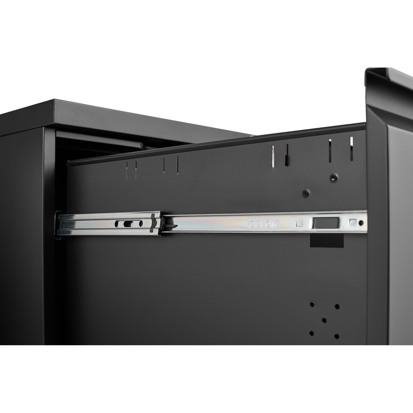 Greatmeet 2 Drawer File Cabinet on Wheels, Home Office Mobile Under Desk with Lock, Vertical Files Drawers for Legal/Letter/A4,Fully Assembled