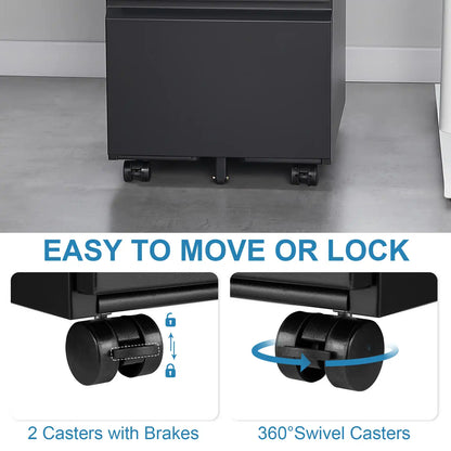 2 Drawer File Cabinet on Wheels 2