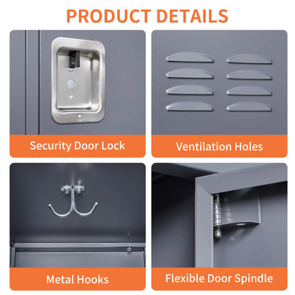Storage Locker Cabinet for Home Gym Office School 7