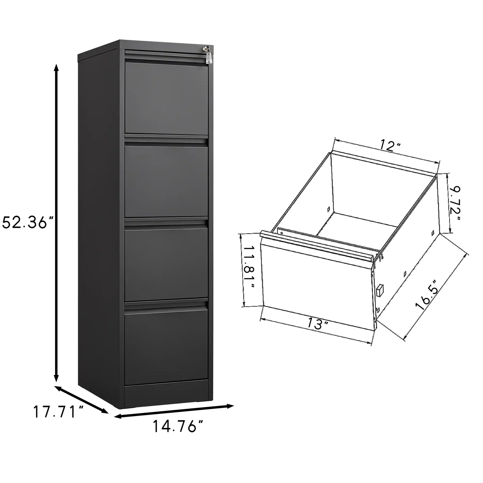 4 Drawer File Cabinet 3
