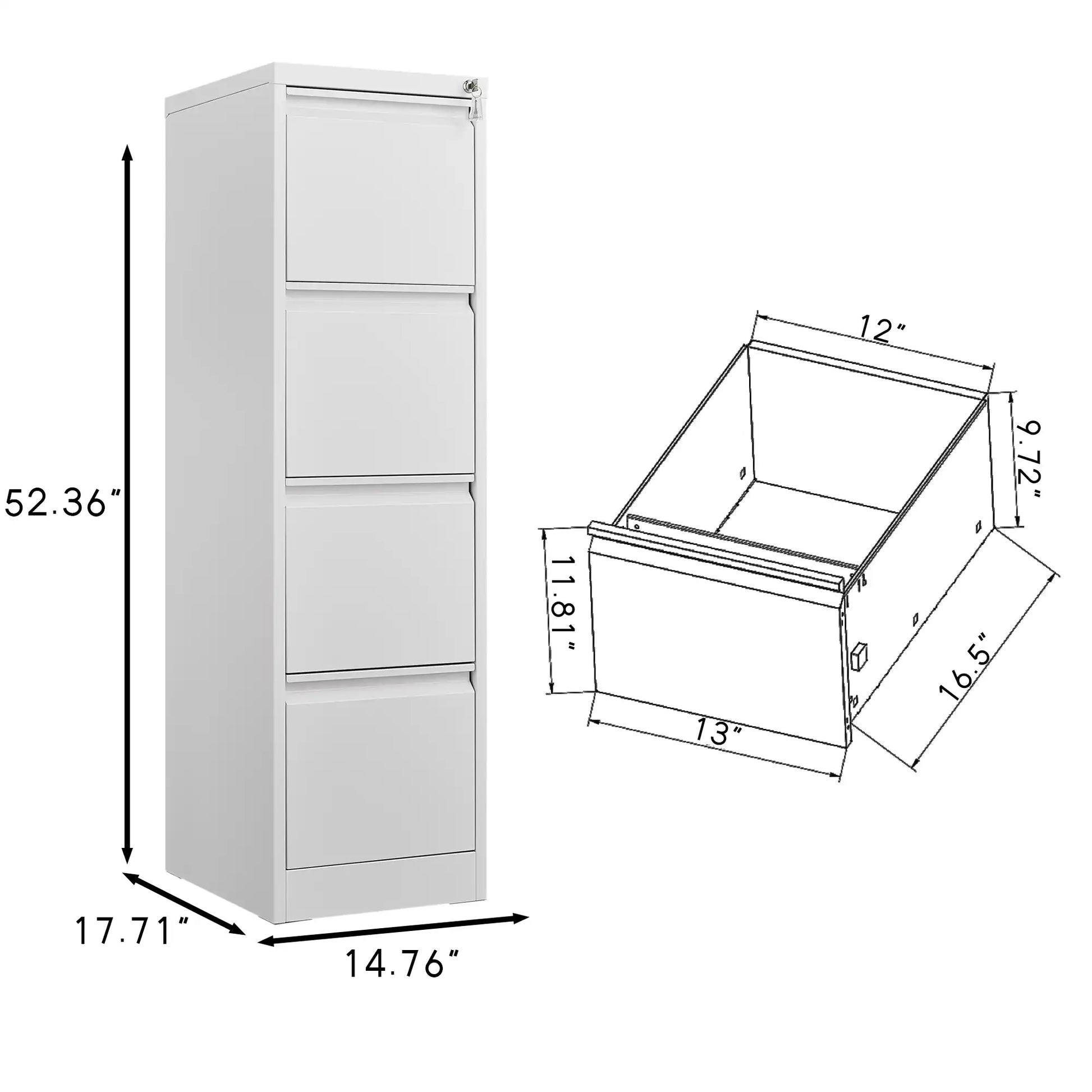 4 Drawer File Cabinet 4