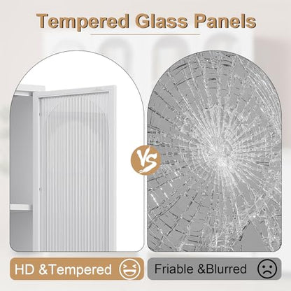 Greatmeet Display Cabinet with Glass Doors,Glass Storage Cabinet with Adjustable Shelves,Steel Kitchen Pantry Cabinet Bookcase