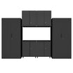 Greatmeet 6-Piece Garage Cabinet System, Heavy Duty Steel Storage Cabinet with Tall Lockers, Wall Cabinets & Rolling Carts