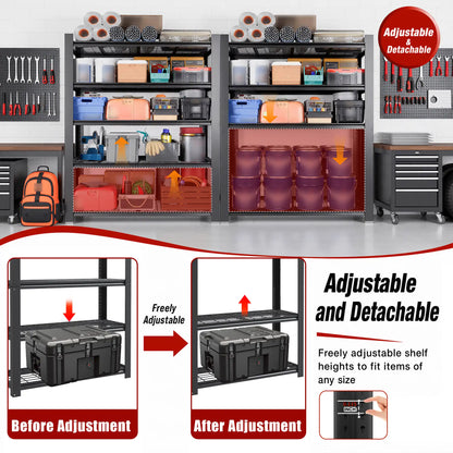 Greatmeet 60" W 5-Tier Heavy Duty Metal Wire Shelving, 3000LBS Capacity Industrial Storage Racks