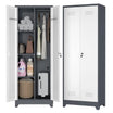 65 h metal broom closet 1 #grey&white #compact