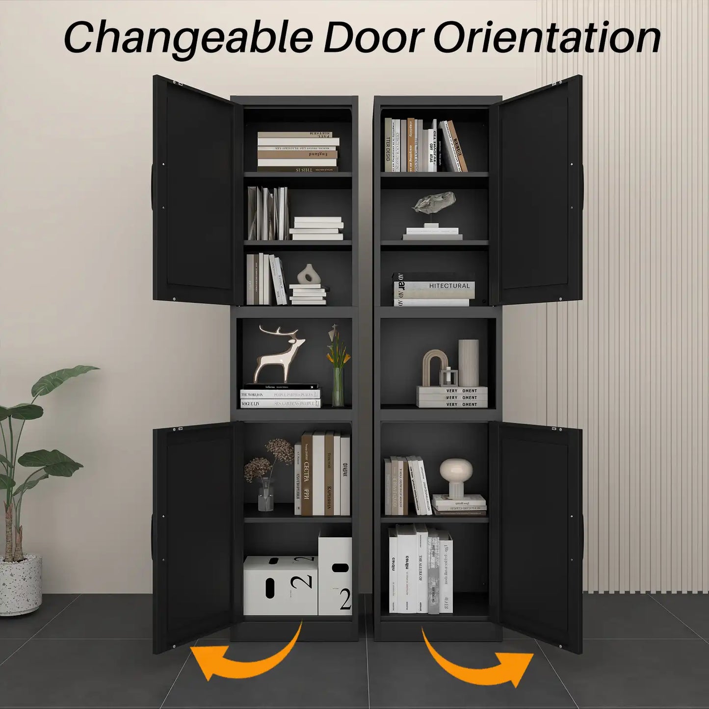 Greatmeet 67" Tall Slim Bathroom Cabinet, Narrow Cupboard Cabinet with Adjustable Shelves, Metal Freestanding Cabinet for Small Spaces, Bathroom, Kitchen, Laundry, Living Room