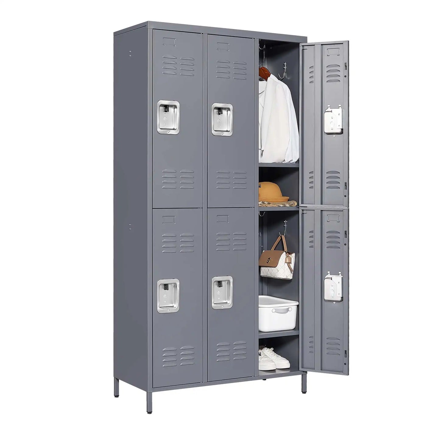 6 Doors Metal Storage Locker Cabinet 1 #grey
