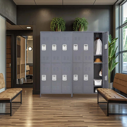 6 Doors Metal Storage Locker Cabinet Home