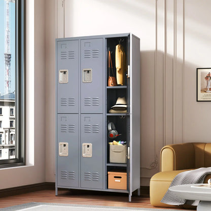 6 Doors Metal Storage Locker Cabinet for Living Room
