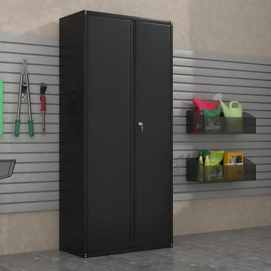GREATMEET 70.8" Steel Locking Storage Cabinet with Locking Doors and Adjustable Shelves for Garage, Office