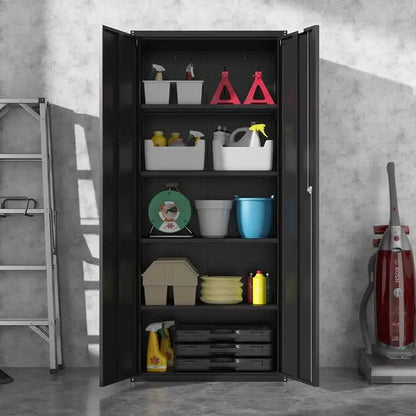 GREATMEET 70.8" Steel Locking Storage Cabinet with Locking Doors and Adjustable Shelves for Garage, Office