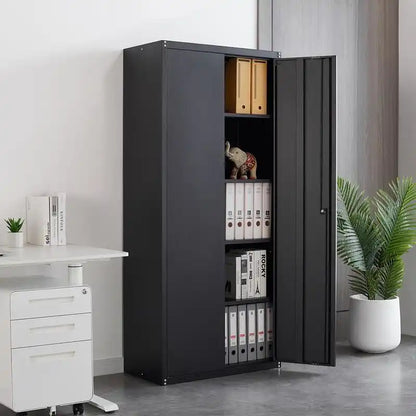 GREATMEET 70.8" Steel Locking Storage Cabinet with Locking Doors and Adjustable Shelves for Garage, Office