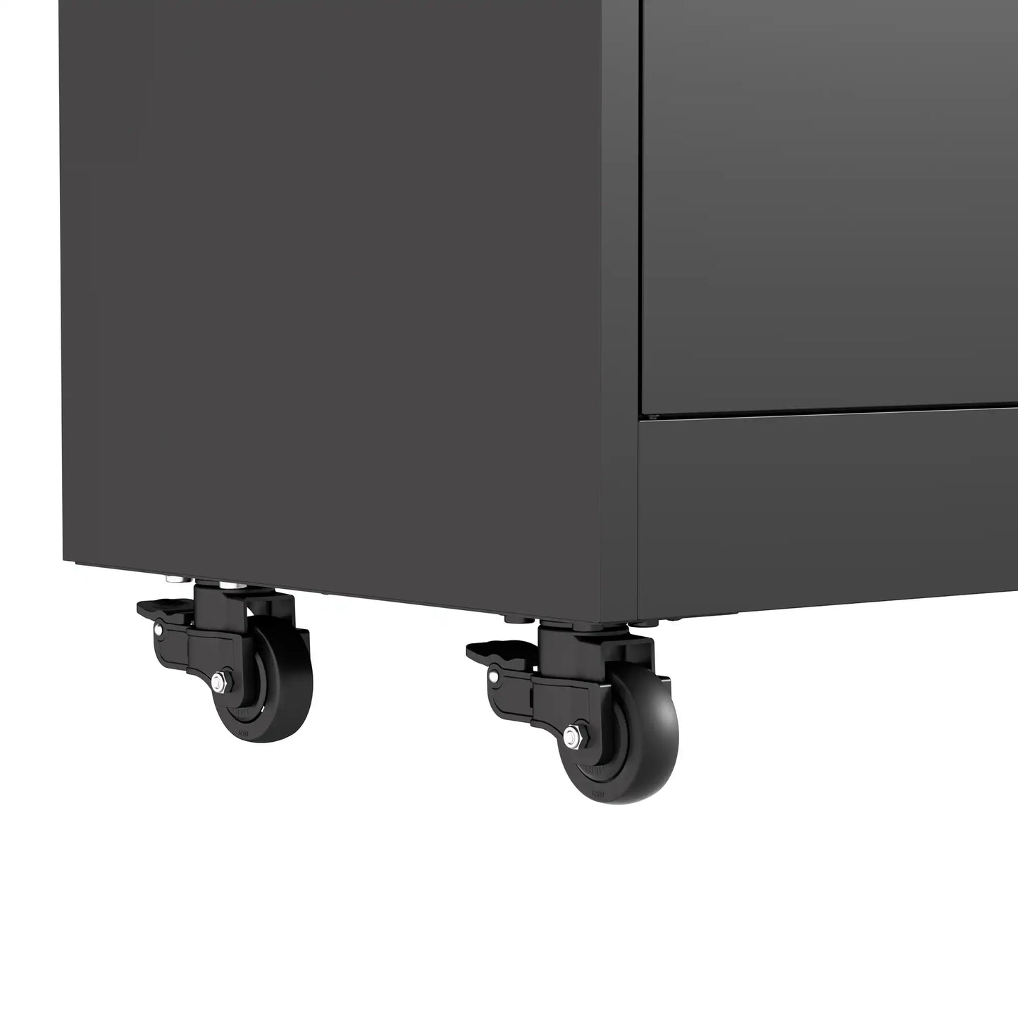 Greatmeet 71" H Metal Garage Storage Cabinet with Wheels and Lock, Heavy Duty Rolling Tool Cabinet with 4 Adjustable Shelves (180 lbs Each), 3 Point Locking Security for Garage, Workshop, Office, Black