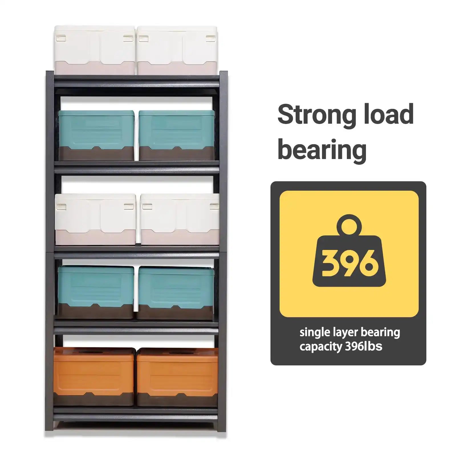 Greatmeet 72" H 5-Tier Heavy Duty Steel Shelving Unit, 2000 LBS Capacity with Adjustable Shelves for Garage Basement