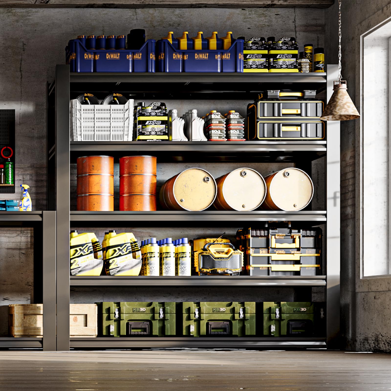 72"H 5 Tier Metal Storage Garage Shelving 6