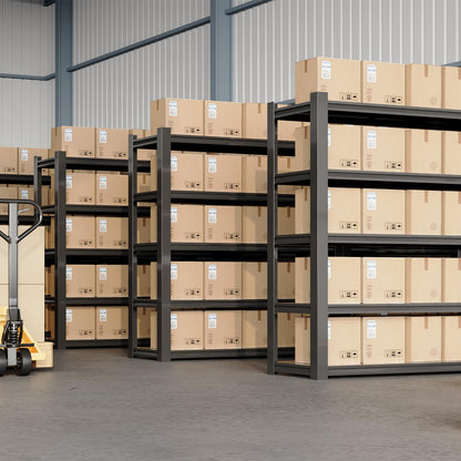 72"H 5 Tier Metal Storage Garage Shelving Warehouse