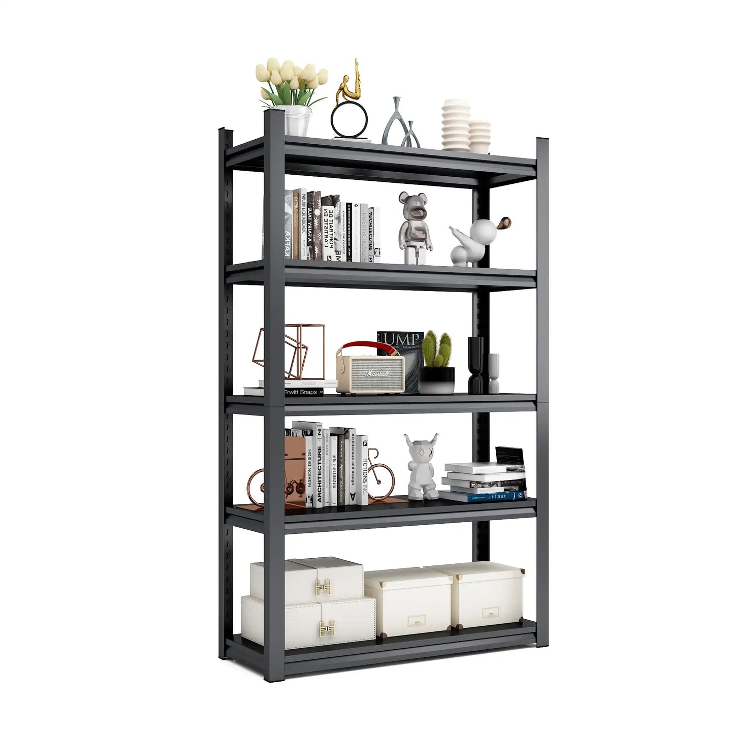Greatmeet 72" H 5-Tier Heavy Duty Steel Shelving Unit, 2000 LBS Capacity with Adjustable Shelves for Garage Basement