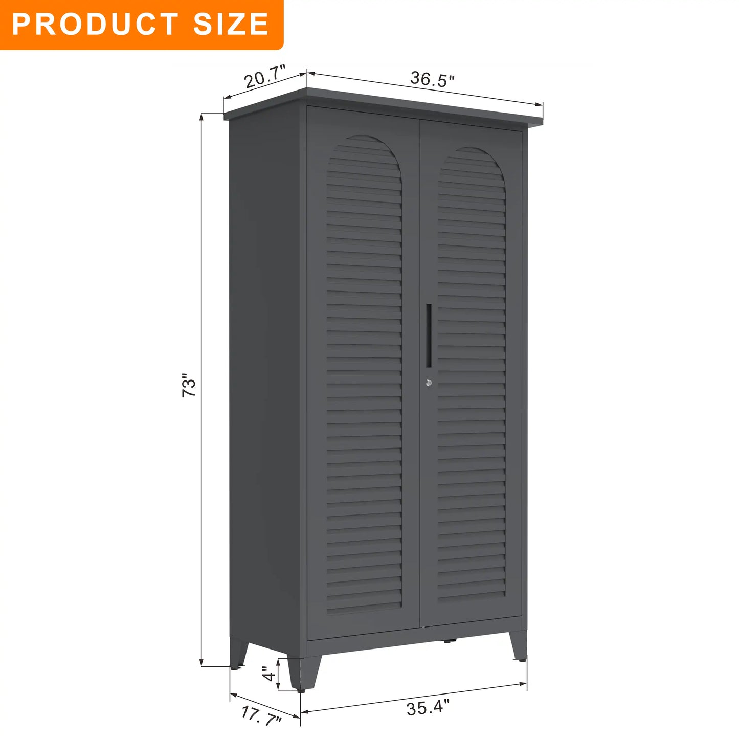 waterproof outdoor storage cabinet size #grey #17.7D