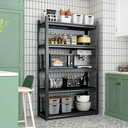 Greatmeet 78" H ×47.5" W Metal Storage Racks for Garage, 2000 LBS Capacity 5 Tier Freestanding Shelves