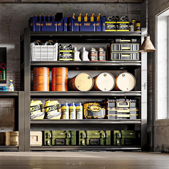 GREATMEET Heavy Duty Garage Storage Shelves, 3000LBS Load Metal Shelving, Storage Rack Shelf for Shed, Garage, Pantry, Basement