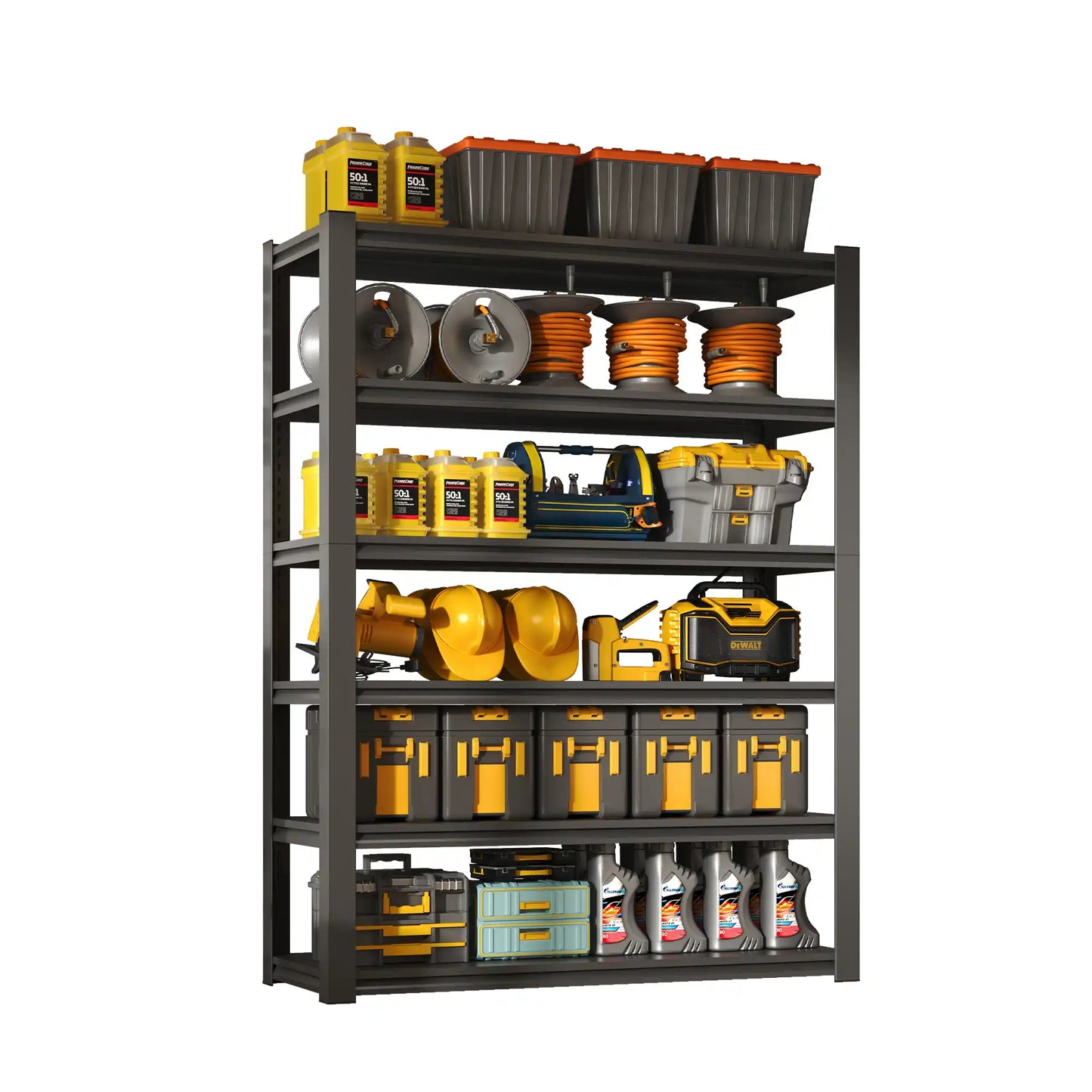 Greatmeet 82" H 6-Tier Heavy Duty Metal Industrial Storage Rack for Garage, 2400 LBS Capacity