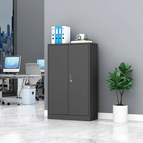GREATMEET Locking Metal Cabinet, Steel Cabinet with Doors for Office,Home,Garage,Kitchen