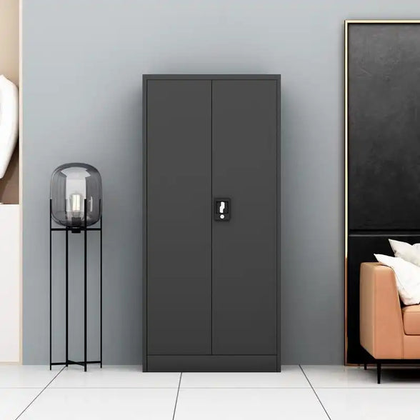 GREATMEET Metal Storage Cabinet with 2 Door and 4 Adjustable Shelves, for Home, School, Office