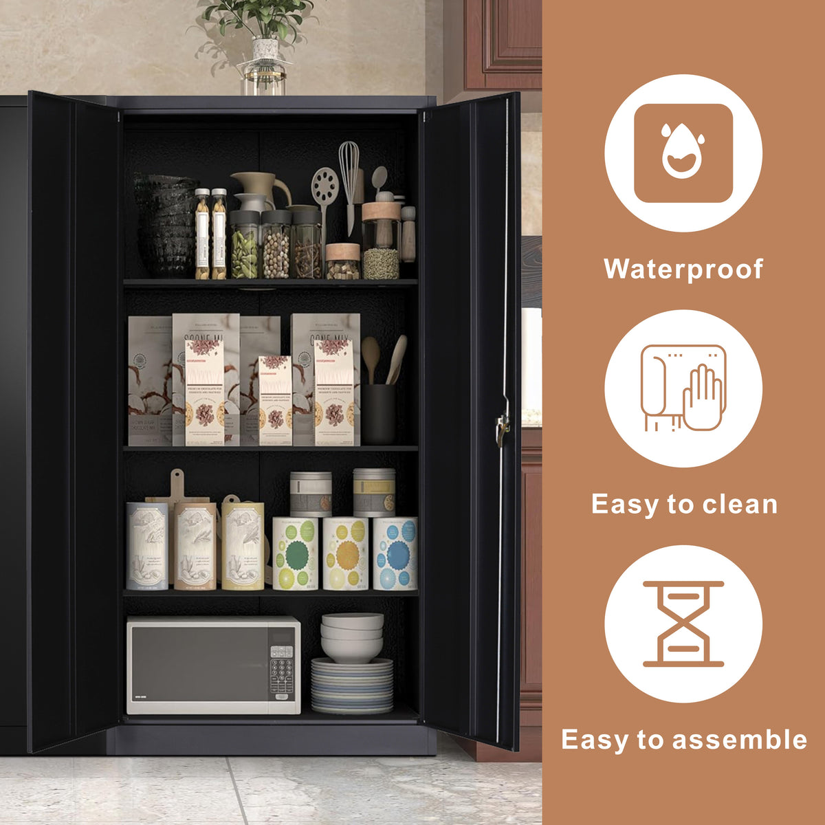 Black Metal Storage Cabinet great