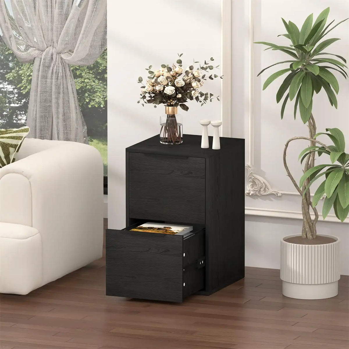 Vertical Wooden Storage Filing Cabinet 10