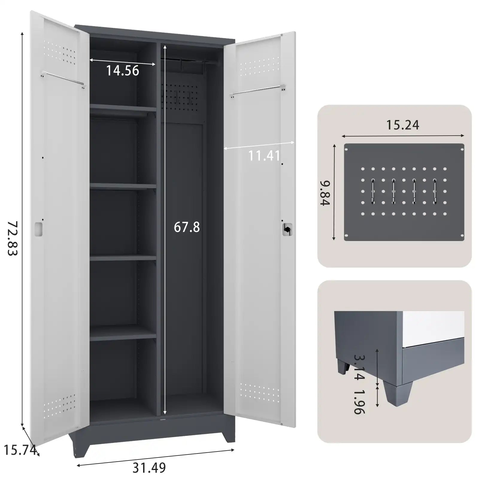 Broom Closet Storage Cabinet 1